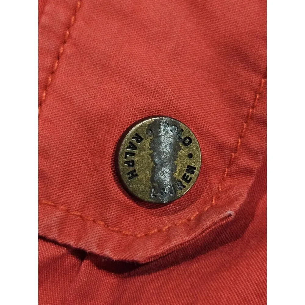 Ralph Lauren Swing‎ Trench Coat Pink/Red Button Zip Girls 6X